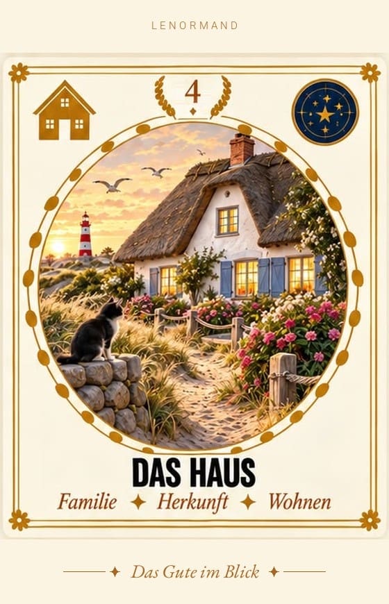Lenormand-Karte 4 Das Haus – Bedeutung