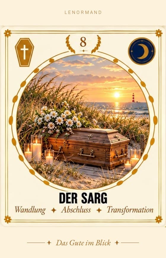 Lenormand-Karte 8 Der Sarg – Bedeutung