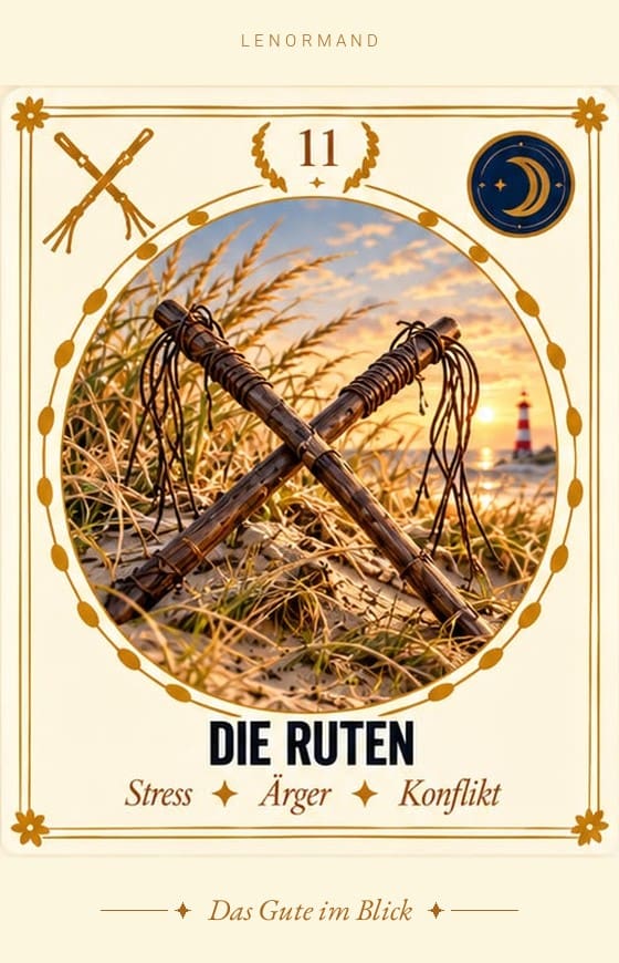 Lenormand-Karte 11 Die Ruten – Bedeutung