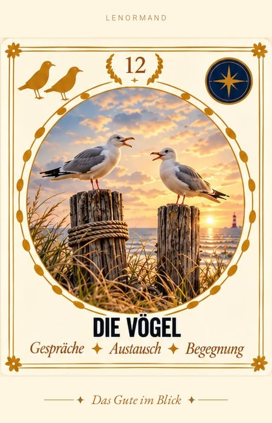 Lenormand-Karte 12 Die Vögel – Bedeutung