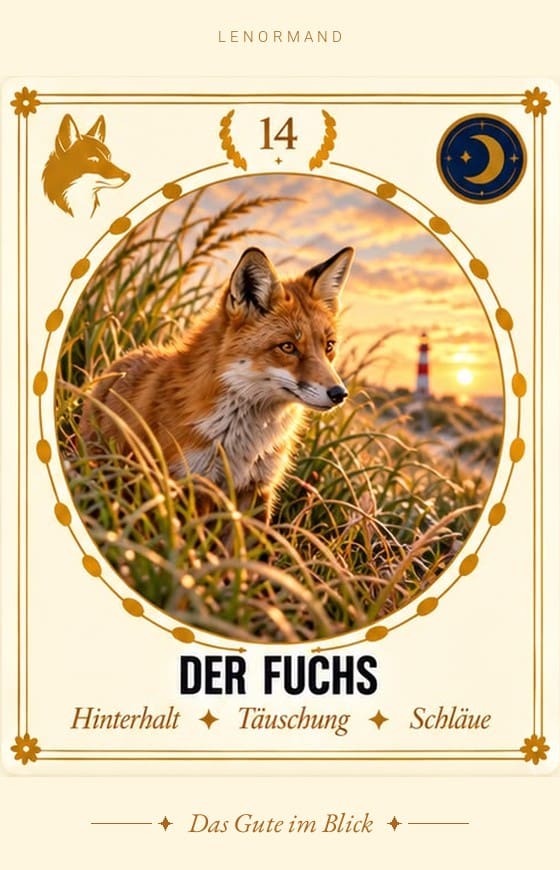 Lenormand-Karte 14 Der Fuchs – Bedeutung