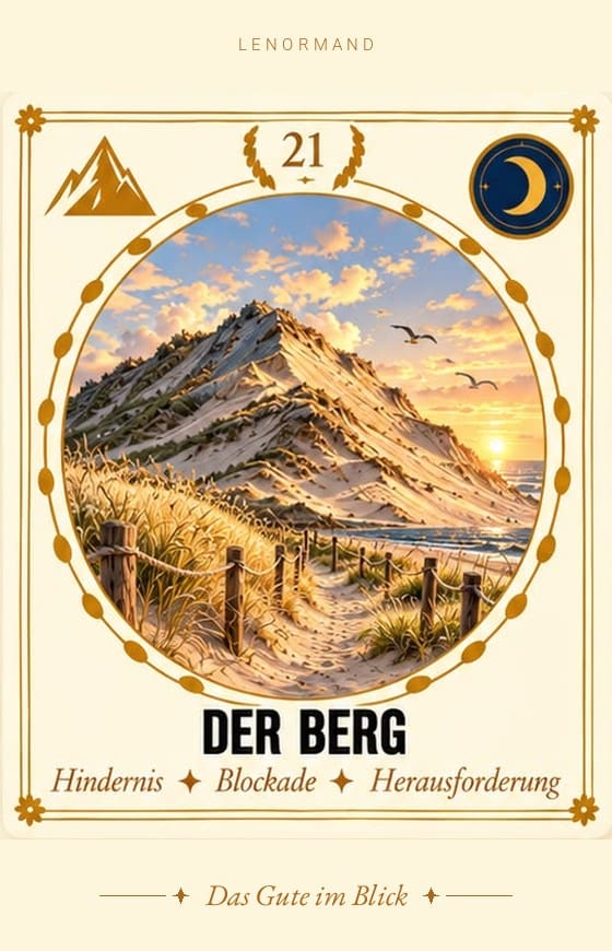 Lenormand-Karte 21 Der Berg – Bedeutung