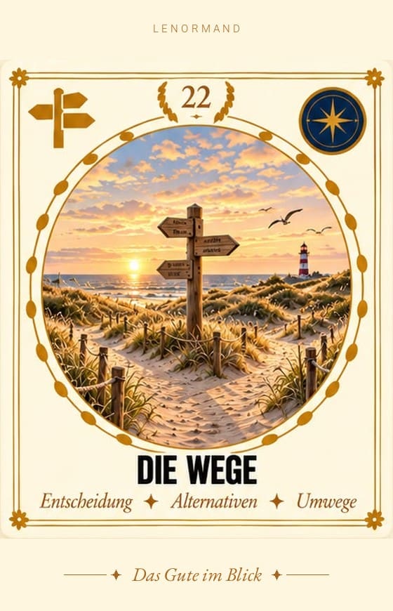 Lenormand-Karte 22 Die Wege – Bedeutung