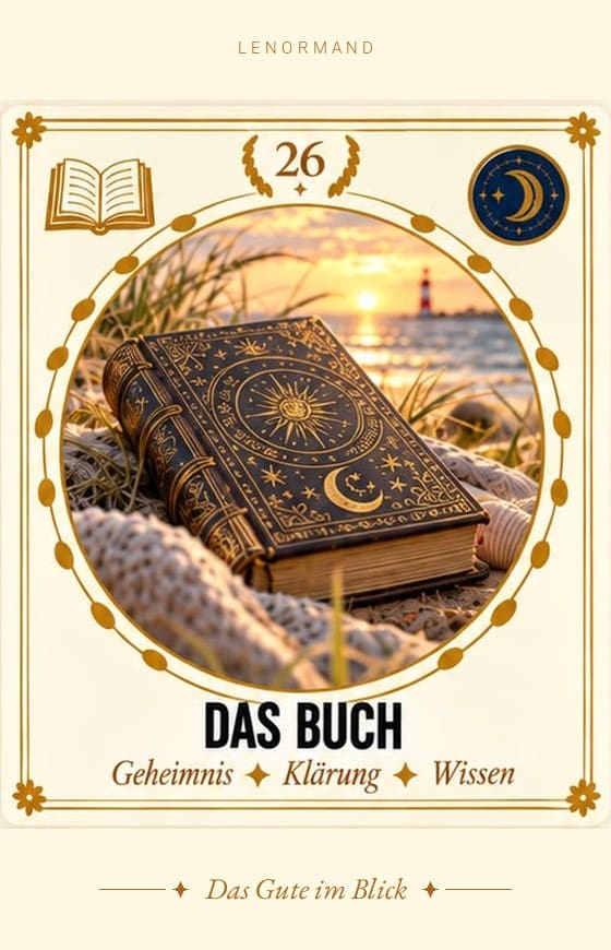 Lenormand-Karte 26 Das Buch – Bedeutung