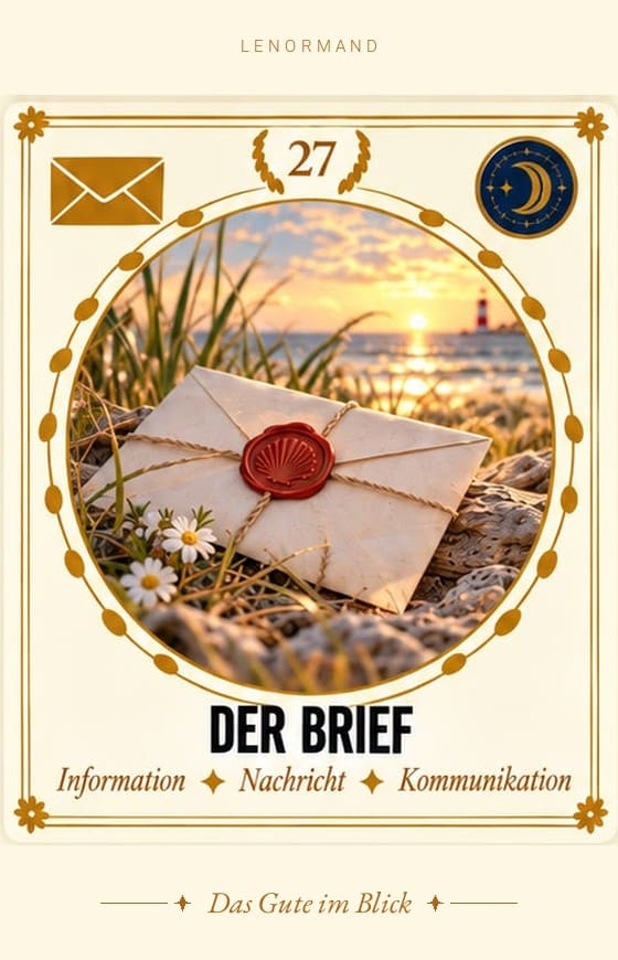 Lenormand-Karte 27 Der Brief – Bedeutung