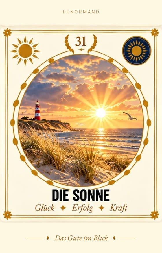 Lenormand-Karte 31 Die Sonne – Bedeutung