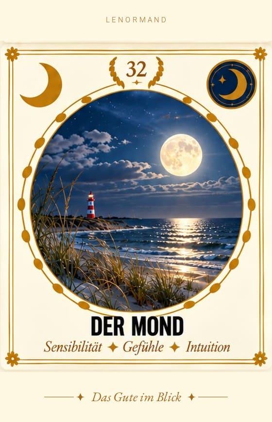 Lenormand-Karte 32 Der Mond – Bedeutung
