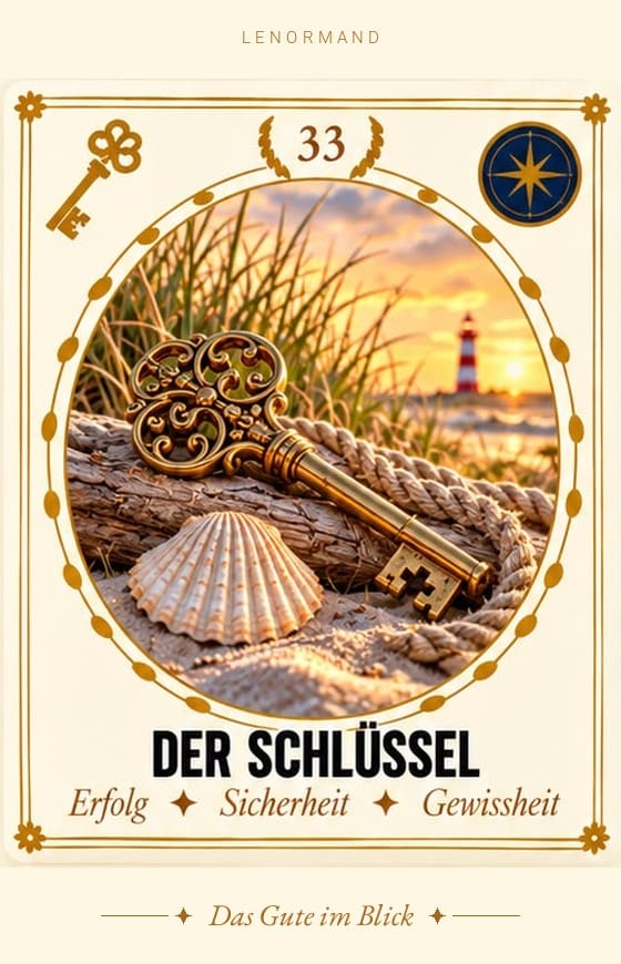 Lenormand-Karte 33 Der Schlüssel – Bedeutung