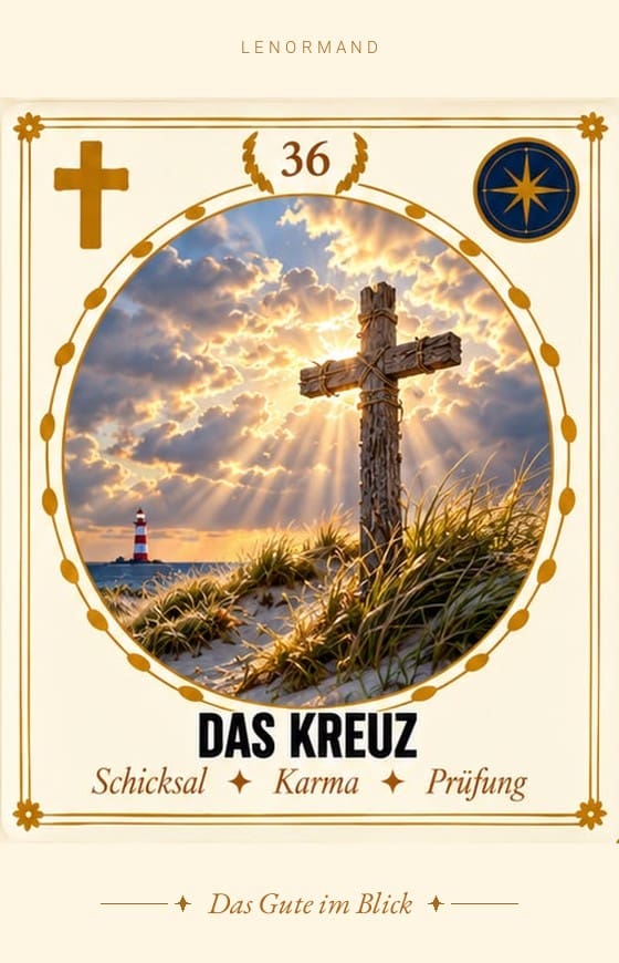 Lenormand-Karte 36 Das Kreuz – Bedeutung